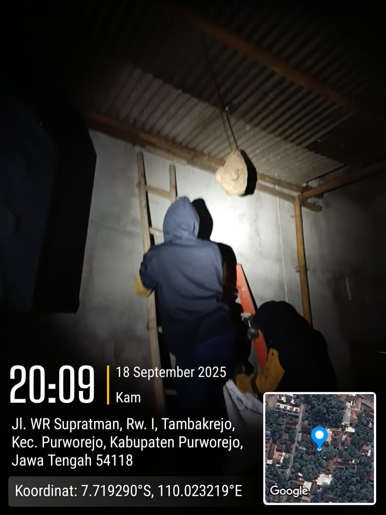 EVAKUASI SARANG TAWON DI KELURAHAN TAMBAKREJO