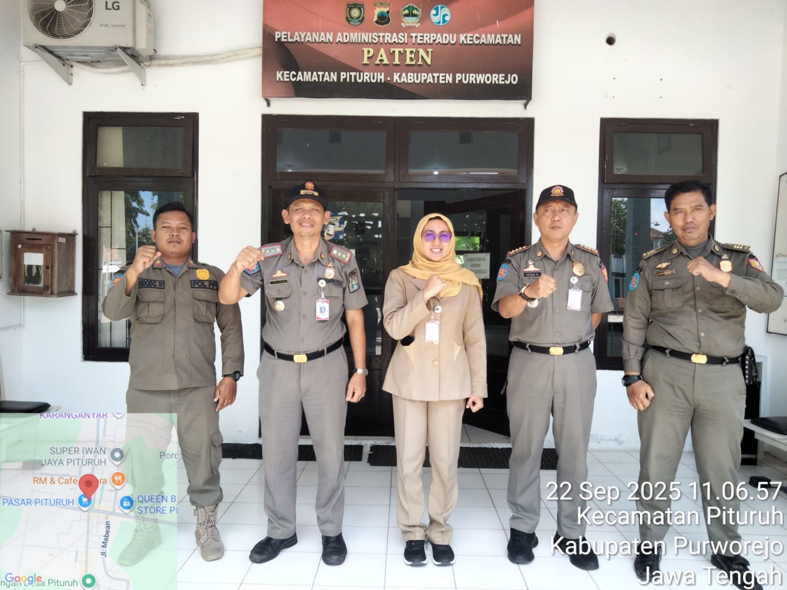 Tim Patroli Satpol PP Melaksanakan Kegiatan Patroli Wilayah dan Koordinasi ke Kec. Pituruh dalam rangka Pencegahan Gangguan Ketentraman dan Ketertiban Umum