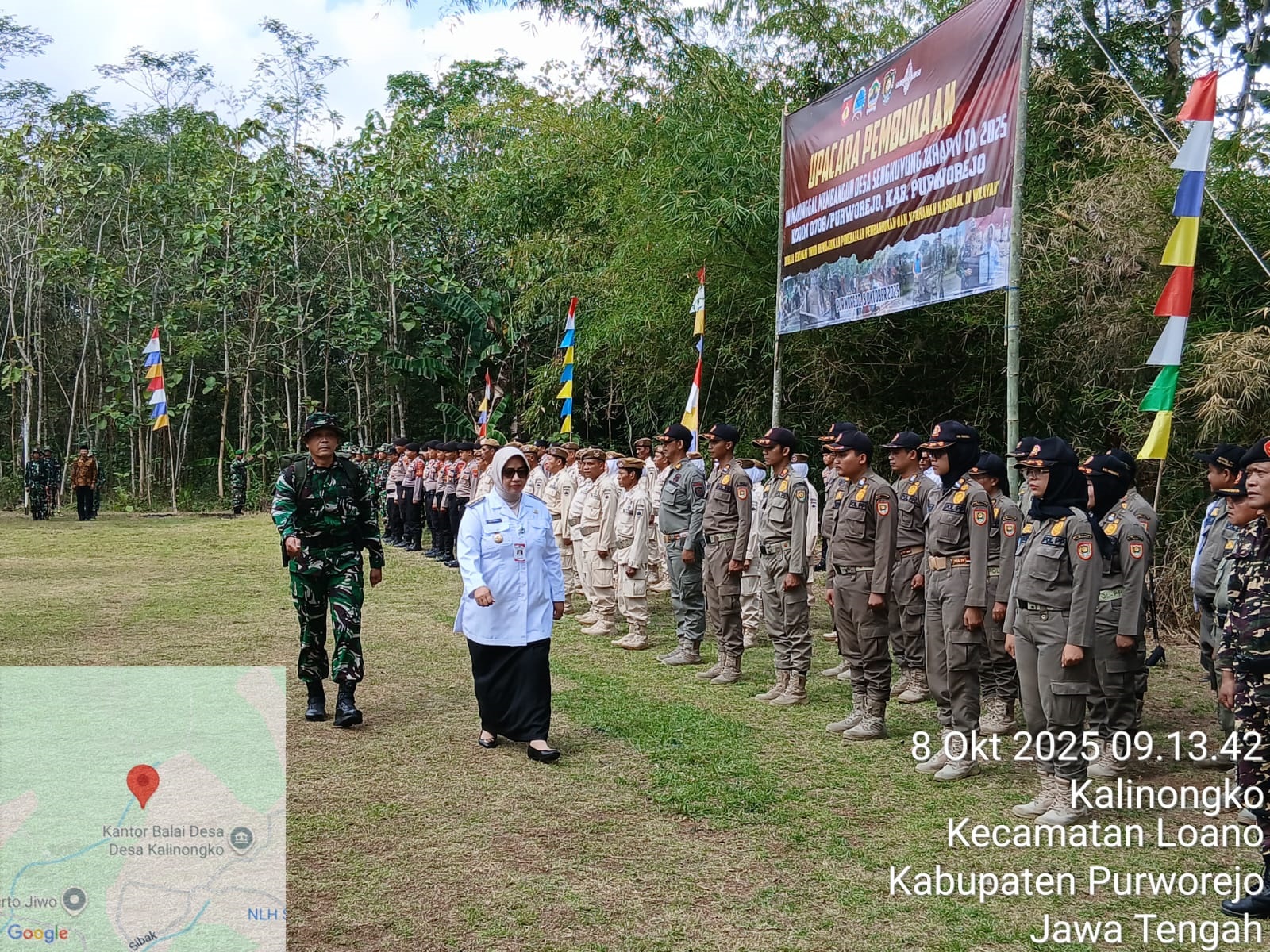 Satpol PP Mengikuti Kegiatan Upacara Pembukaan TNI Manunggal Membangun Desa (TMMD) Sengkuyung Tahap IV Kodim 0708 Purworejo \" Dengan Semangat TMMD \"Mewujudkan Pemerataan Pembangunan dan Ketahanan Na