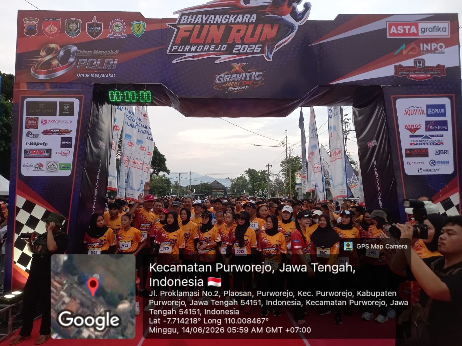 Satpol PP Damkar Melaksanakan Kegiatan  Pengamanan Bayangkara Fun Run X Gravitix Meet Day Unity In Motion 2026 