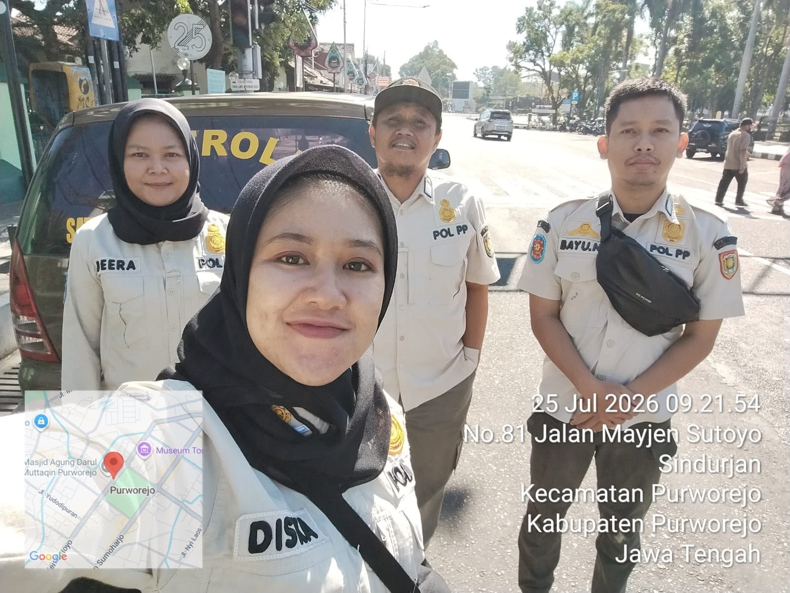 Satpol PP Damkar Melaksanakan Kegiatan Patroli Wilayah Purworejo-Kutoarjo dalam rangka Pencegahan Gangguan Ketentraman dan Ketertiban Umum